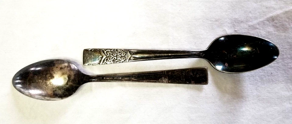 2 Teaspoon Inauguration II Pattern Flatware National Silver Diamond Co Tea Spoon - Image 4 of 4