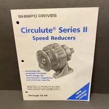 Shimpo Drives Circulute Series II Speed Reducers Product Specs Catalog Manual