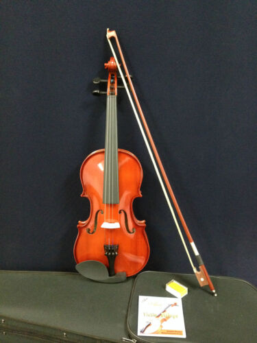 Brand New Caraya 1/2 Size Violin w/Spare String Set,Foam Hard Case,Bow,Rosin - Afbeelding 1 van 10
