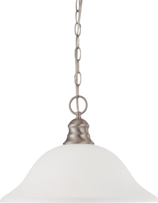 Nuvo Signature LED Brushed Nickel And Frosted Glass Pendant