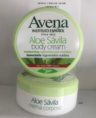 BODY CREAM  ALOE AVENA INSTITUTO ESPANOL 200 gr 6.7 oz ( 2 PACK)