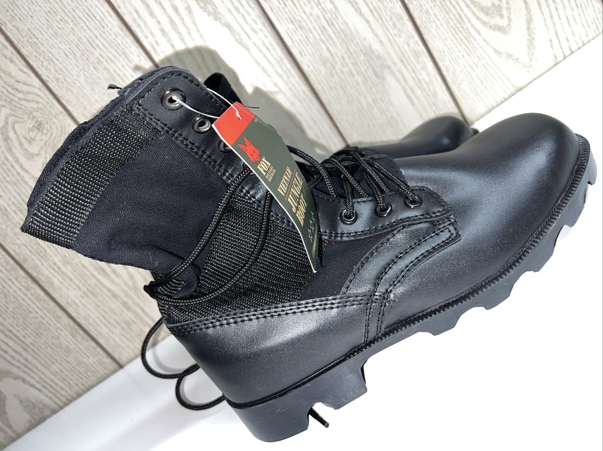 Fox Outdoor Mens Black Trek Lace Up Mid Calf Vietnam Jungle Combat