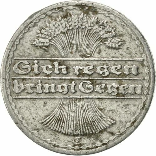 Sehr schöne 50 Pfennig Kursmünzen der Weimarer Republik