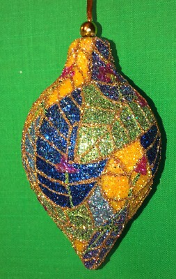 tobacco leaf ornament Glamour Designer Jim Marvin Glitter 6