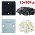 <!--F#f_0-->50 x Self Adhesive Walls Cable Wire Tie Mounts Square Pad Cord Clips Sticky Base<!--F/-->
