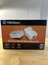 TRENDnet Powerline 200 AV Nano Adapter TPL-308E2K Unused Open Box