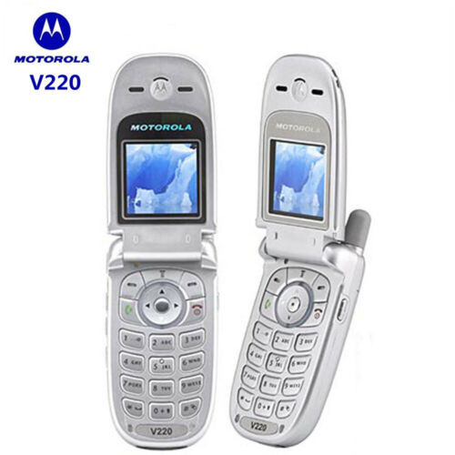 Téléphone portable à rabat original Motorola V220 débloqué téléphone à rabat - Photo 1 sur 9