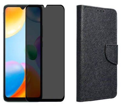 Portfolio Case Cover+Tempered Glass anti Spy for Xiaomi Poco X5/X5 Pro 5G