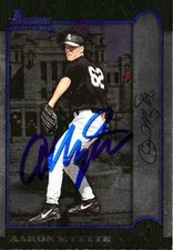Aaron Myette autographed baseball card White Sox 1999 Bowman Chrome Rookie #315