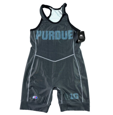 Cliff Keen Purdue Boilermakers Wrestling Singlet XL Grey Brand New