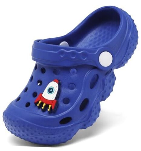 Kid's Garden Clogs Cute Slides Sandals Toddlers Beach Pool 10 Toddler Blue a