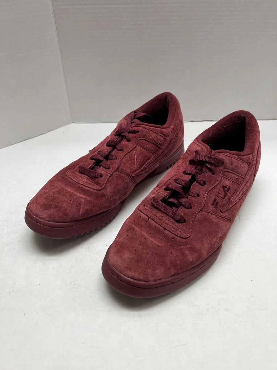 Fila maroon sneakers sale