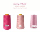 Shades of Pink Sewing Thread - 6000 Yard Spool, 100% Polyester Overlock Cone