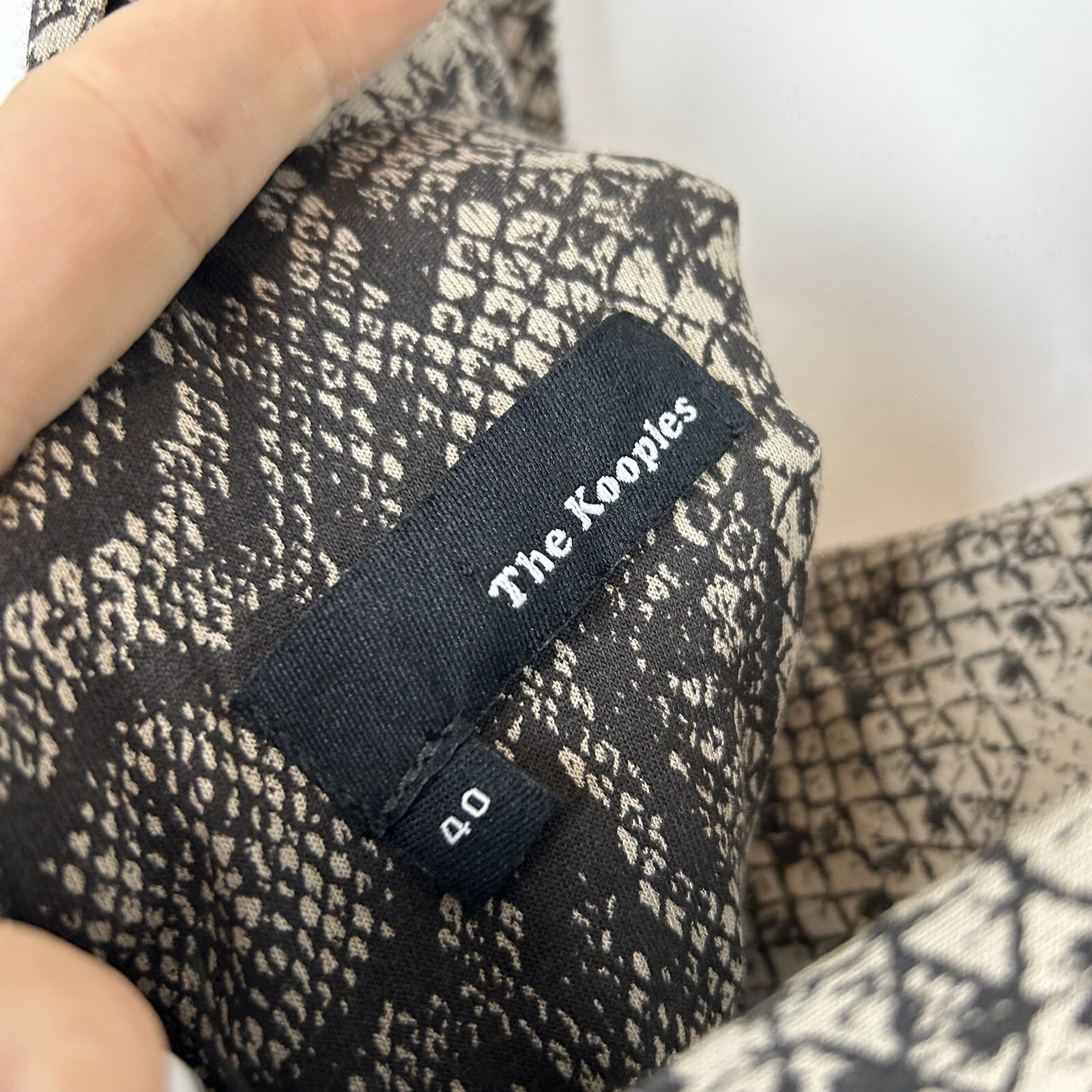 The Kooples Gray Brown Tan Python snake print Min… - image 6