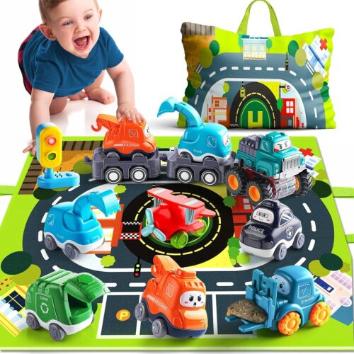 Big Cartoon Truck Car Toys for 1 Year Old Boy with Playmat/Storage Bag|Baby...