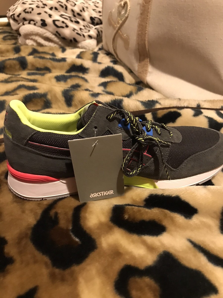 Asics GEL-Lyte Neon Casual Shoes Black/Lime/Bright Orange  display picture 2