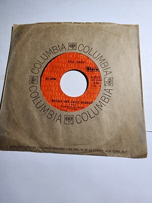 PAUL SIMON MOTHER AND CHILD REUNION, PARANOIA BLUES -COLUMBIA VG F343