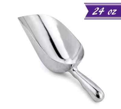 24 oz Aluminum Scoop with Contoured Handle, Small Utility Scoop