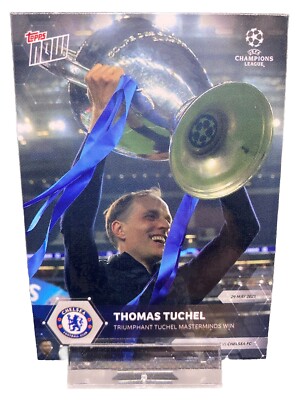 Topps Now UCL 2020-21 080 #80 UCL Final Winning Coach Thomas Tuchel Chelsea FC