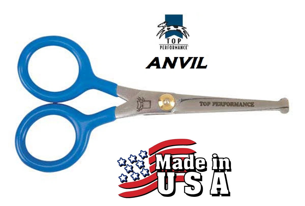 TOP PERFORMANCE PET GROOMING Face Safety/Blunt End/Tip STRAIGHT Shears Scissors