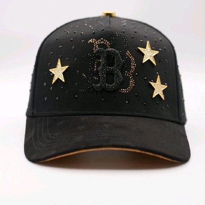 BIGG Boss Aniversario BB Stars Black & Gold Letter B Cap Contti Snapback Hat
