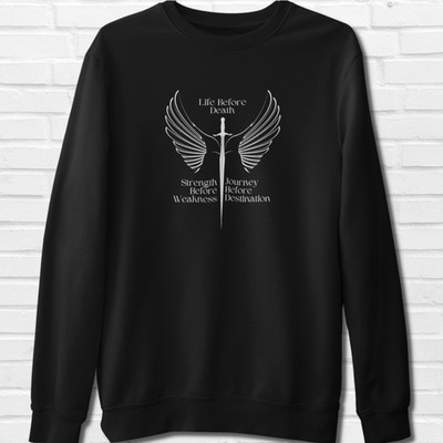 Brandon Sanderson Sweatshirt, Life Before Death Quote, Unisex Crewneck Jumper