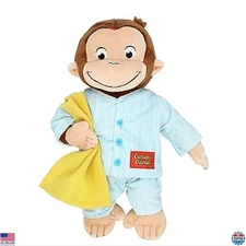 KIDS PREFERRED 12" Curious George Plush Toy in Pajamas - Soft Stuffed Animal