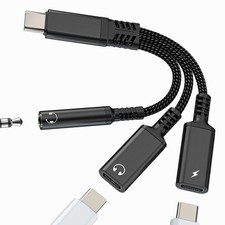 Aux to USB Adapter 3in1 Adapter USB Headphone Aux for Iphone 17 16 15 Max Aud...