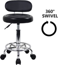 Rolling Swivel Salon Stool Chair Nail Chair Height Adjustable Massage Spa Chair