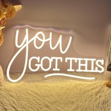 You Got This Neon Signs 20x 11in,Large Warm White Led Neon Light for Wall Dec...
