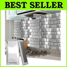 3D Stainless Backsplash Tiles, 100 Pcs, 3x6 Inch, Kitchen