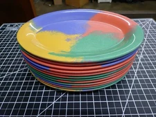 (12) GET Melamine Multi-Color OP-950-CE 9.75" x 7.25″ Oval Platter