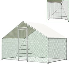 3*2 m Hühnerstall Freilaufgehege Hasengehege verzinktem Hühnerhaus Geflügelstall