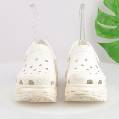 Crocs Womens Mega Crush Clog Shoes Size 7 White Bone Platform