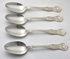 (4) Wallace KINGS Sterling Silver 6" Teaspoons - 108g