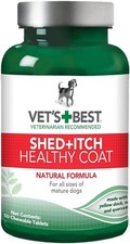 Vet's Best Healthy Coat Shed  Itch Relief Dog 50 Count, multi natural