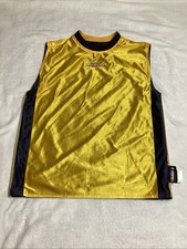 AND1 Reversible Y2K YELLOW/BLUE Basketball Jersey Youth L 14/16