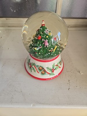 Spode CHRISTMAS TREE 7'' First Annual 2010 Musical Snow Globe LE MIB Jingle Bells
