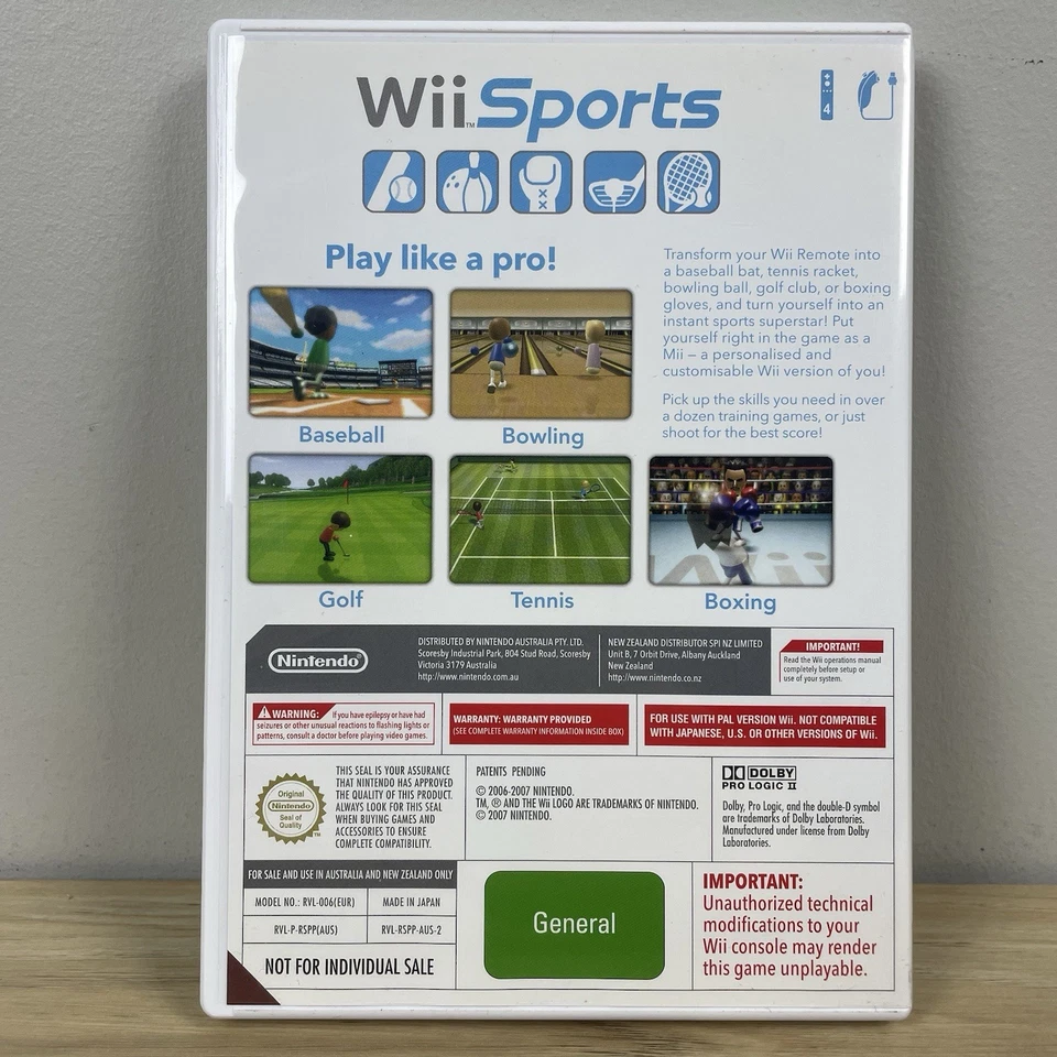 Wii Sports - Nintendo Wii - 2006 - Complete with Manual - Mint Disc VGC Tested - Image 3 of 4