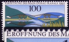 1630 Main-Donau-Kanal - Verzähnung oben in der Inschrift, postfrisch **