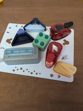 Lot of 4 Creative Memories CM Punches, 3 Random Punches. Flag Stars Disney 