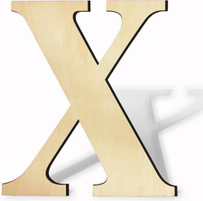 17 Inch Unfinished Wooden Letters, Blank Wood Letters Sign for Home Wall Decor,