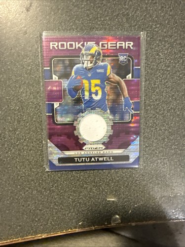 TuTu Atwell: 2021 Panini Prizm Pink Rookie Gear Game Used Patch LA Rams #RG-20