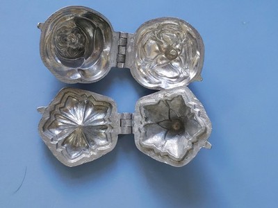 2 x Viktorianische Eis-/Schokoladenformen 19. Jh. Kitchenalia