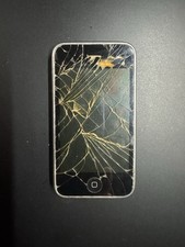 Vintage Apple iPhone 3G or 3GS Cracked Screen Not Working ~ Maybe Parts Only