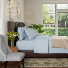 Color Sense 1200 Thread Count Cotton Blend Sheet Set KING Sky Way