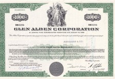 USA 1968, GLEN ALDEN CORP., Delaware, attraktive 6% Anleihe über US$ 1.000