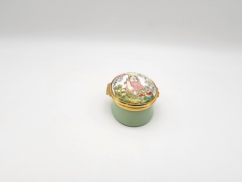 HALCYON DAYS MARKED EVIE ENGLISH ENAMEL HINGED AMY RAINBOW VINTAGE TRINKET BOX ! - 第 4/12 張圖片