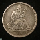 1837 No Stars Liberty Seated Dime - Very Fine Details: Scratches