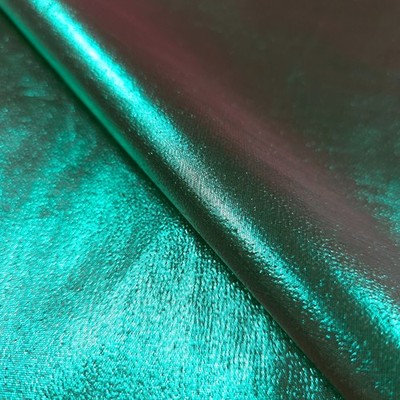 Iridescent Tissue Lamé Fabric | Two-Tone Green & Red Metallic | 45'' By The Yard